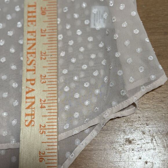 DANIEL RAINN Women's Size M Bohemian Blush Pink Swiss Dot High Low Sheer Blouse - Picture 8 of 11